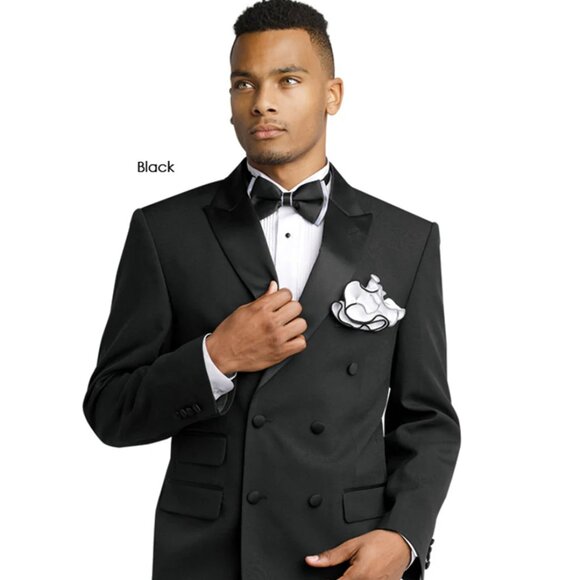 Double Breasted Black Tuxedo - Picture 1 of 2